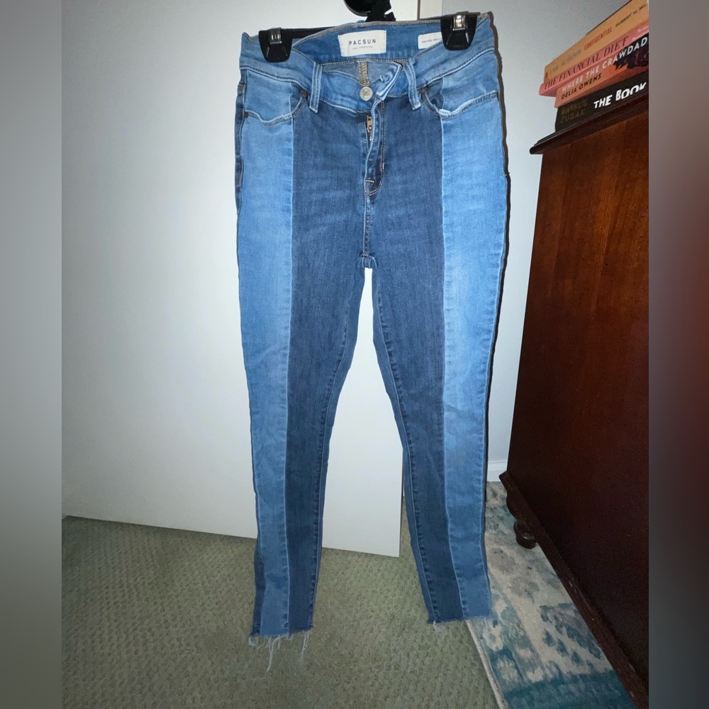 PacSun 2-Tone blue Denim High Rise Jeggings